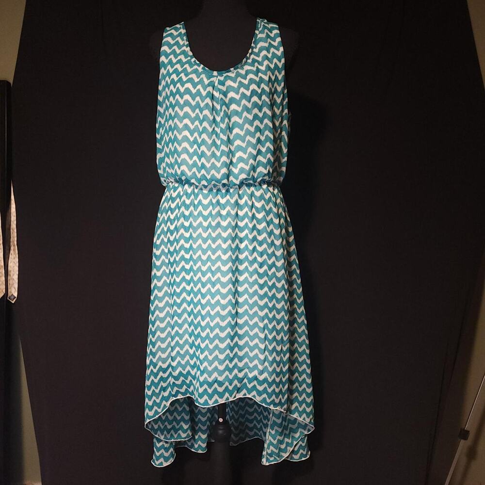 Espresso xl teal white chevron